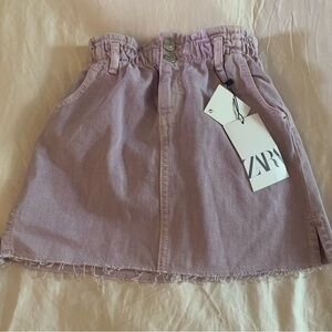 Zara Purple Denim Skirt NWT